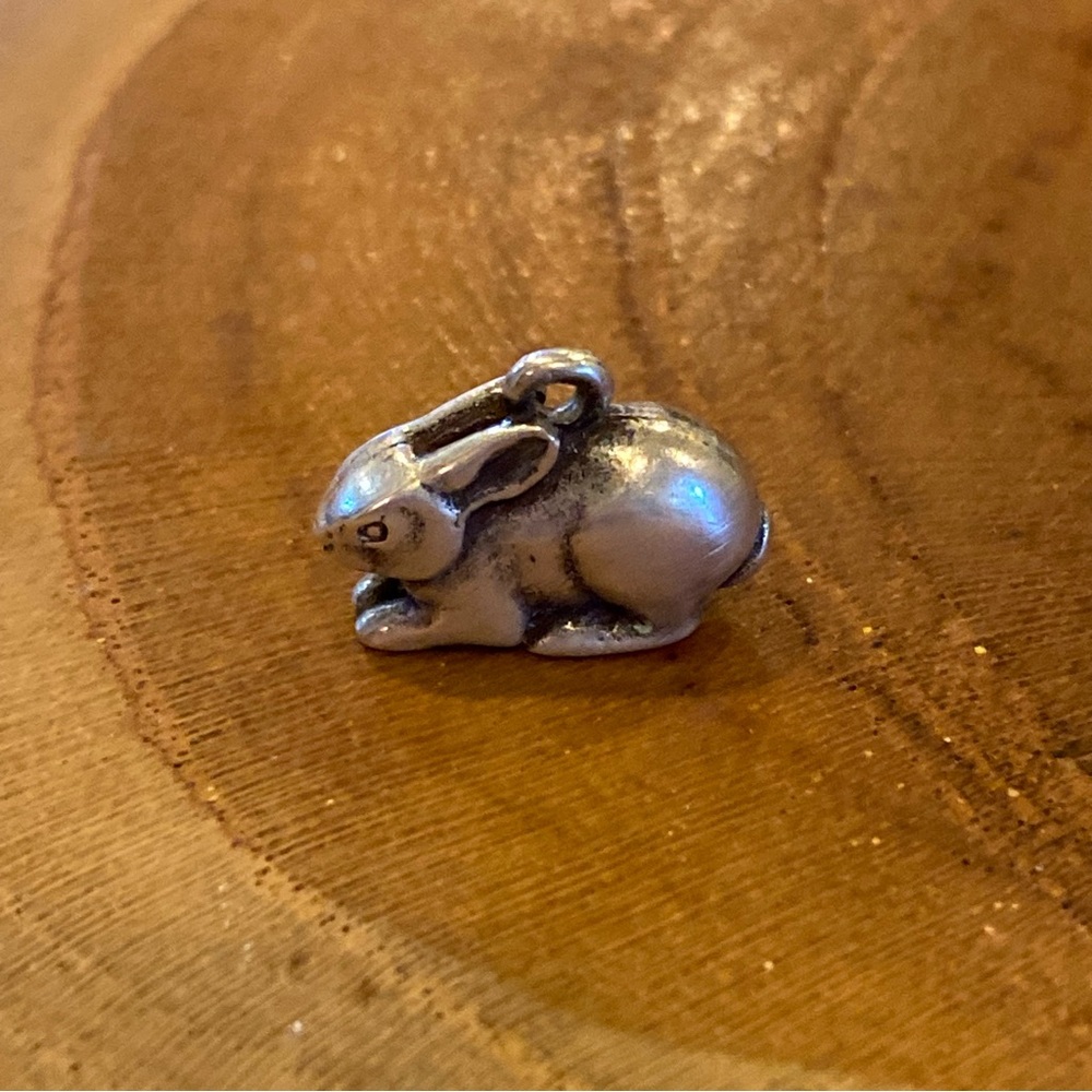 RETIRED James Avery Cottontail Rabbit Charm, Sterling Silver